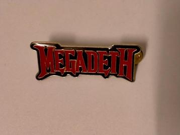 Megadeth metal hardrock vintage muziek logo pin RARE band  beschikbaar voor biedingen