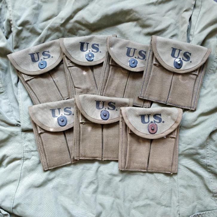 WWII US M1 Carbine pouches, Verzamelen, Militaria | Tweede Wereldoorlog, Landmacht, Amerika, Ophalen of Verzenden