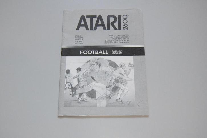 Atari 2600 : RealSports Soccer / Football (Handleiding), Spelcomputers en Games, Games | Atari, Gebruikt, Atari 2600, Sport, 1 speler