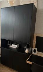 Stijlvolle Woood Finca Zwarte Kast - Heel Veel Opbergruimte!, Ophalen, 100 tot 150 cm, 200 cm of meer, Zo goed als nieuw