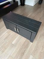 Mooie mat zwarte houten kast / dressoir – 120cm breed, Huis en Inrichting, Kasten | Dressoirs, Ophalen, 100 tot 150 cm, Zo goed als nieuw