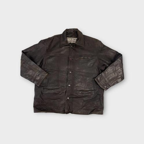 Mirage heren jas (100% leer) Maat XXL, Kleding | Heren, Jassen | Zomer, Gedragen, Overige maten, Bruin, Ophalen of Verzenden