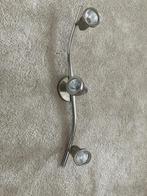 3 spotjes op een rail, Halogeen, Metaal of Aluminium, Ophalen of Verzenden, Zo goed als nieuw