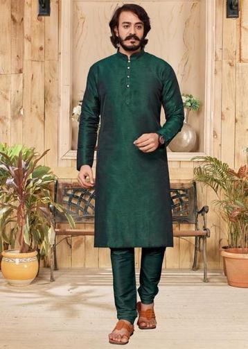 Donkergroene kurta, maat 44 (Vergelijkbaar met XL). beschikbaar voor biedingen