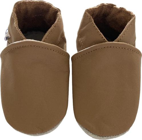 Toffee kleurige leren babyslofjes van Baby-slofje, Kinderen en Baby's, Babykleding | Schoentjes en Sokjes, Nieuw, Jongetje of Meisje