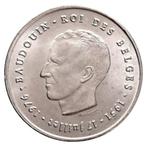 Zilveren munt van Koning Boudewijn I belgie, Ophalen of Verzenden, Zilver, Losse munt, Zilver