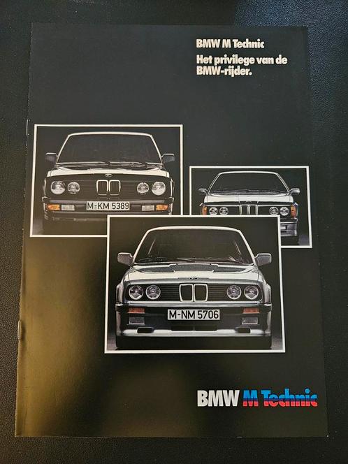 Brochure BMW M Technic 3-serie, 5-serie, 6-serie 1986, Boeken, Auto's | Folders en Tijdschriften, Zo goed als nieuw, BMW, Ophalen of Verzenden