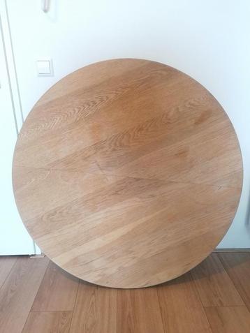 Rond eiken tafelblad 110cm beschikbaar voor biedingen