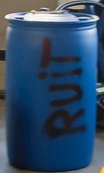 Kunststof 200 liter vat/ton, 150 liter of meer, Ophalen, Gebruikt