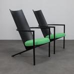 Set of 2 Postmodern Armchairs, 1980s, Ophalen, Gebruikt, Metaal, 75 tot 100 cm
