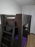 Steigerhouten Hoogslaper met Bureau & Zitje (2021), Ophalen, Gebruikt, Hoogslaper