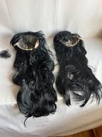 Zwarte pruiken synthetisch haar lang leuk voor Haloween, Ophalen of Verzenden, Zo goed als nieuw