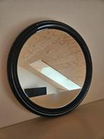 Ronde zwarte spiegel te koop, Huis en Inrichting, Woonaccessoires | Spiegels, Ophalen, Minder dan 50 cm, Gebruikt, Rond