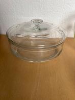 Glazen schaal met deksel, Ophalen of Verzenden, Zo goed als nieuw