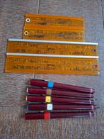 Rotring pennen set + lettermallen, Hobby en Vrije tijd, Ophalen of Verzenden, Gebruikt, Potlood of Stift