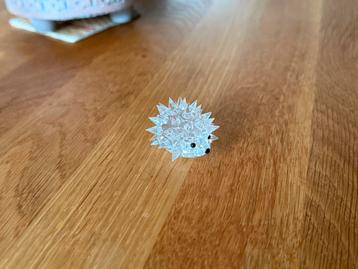Kristallen Egeltje - Decoratief Glasobjectje Klein Formaatje beschikbaar voor biedingen