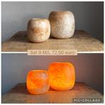 Alabaster Waxinelichthouders Set 9, Overige materialen, Wit, Nieuw, Ophalen of Verzenden