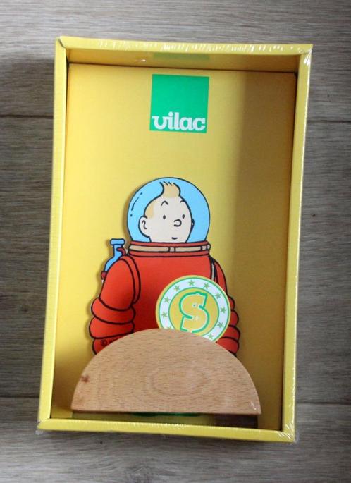 Kuifje houten spaarpot Vilac Hergé Tintin astronaut maan, Verzamelen, Stripfiguren, Nieuw, Beeldje of Figuurtje, Kuifje, Verzenden