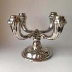 Mooie antieke zilveren 4-armige kandelaar, Jacob Grimminger, Antiek en Kunst, Ophalen of Verzenden, Zilver