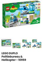 Duplo 10959 Politiebureau & Helikopter, Ophalen, Zo goed als nieuw, Complete set, Duplo
