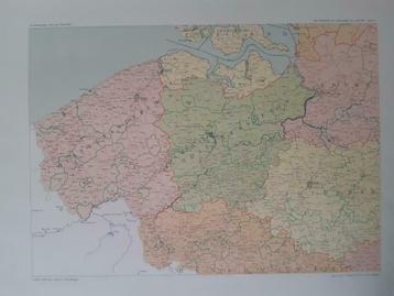 B108/ Plattegrond Vlaanderen België op 1-7-1817. Litho 1930 beschikbaar voor biedingen
