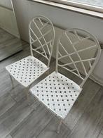 Vintage gietijzeren stoelen, Huis en Inrichting, Stoelen, Ophalen of Verzenden, Zo goed als nieuw, Zwart, Twee