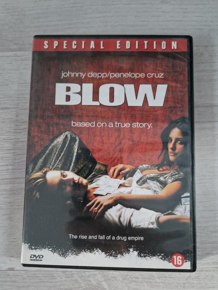 DVD Blow - Johnny Depp/Penelope Cruz, Cd's en Dvd's, Dvd's | Thrillers en Misdaad, Zo goed als nieuw, Actiethriller, Vanaf 16 jaar