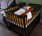 Box baby zwart Bobita 93x78x76, Kinderen en Baby's, Boxen, Ophalen, Zo goed als nieuw, Rechthoekig, In hoogte verstelbaar