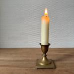 Kleine Vintage Vierkante Kandelaar, 6 cm 60 Gr Kaarsenhouder, Huis en Inrichting, Woonaccessoires | Kandelaars en Kaarsen, Ophalen of Verzenden