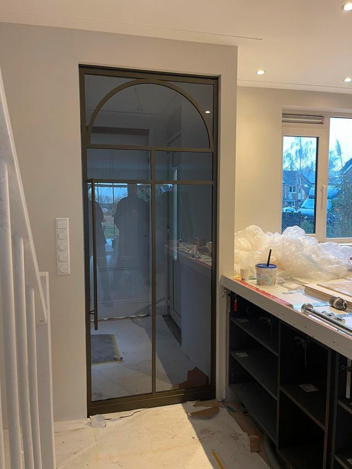 Industriële stalen deur met glas zeer snelle levering, Doe-het-zelf en Verbouw, Glas en Ramen, Nieuw, Overige typen, 160 cm of meer