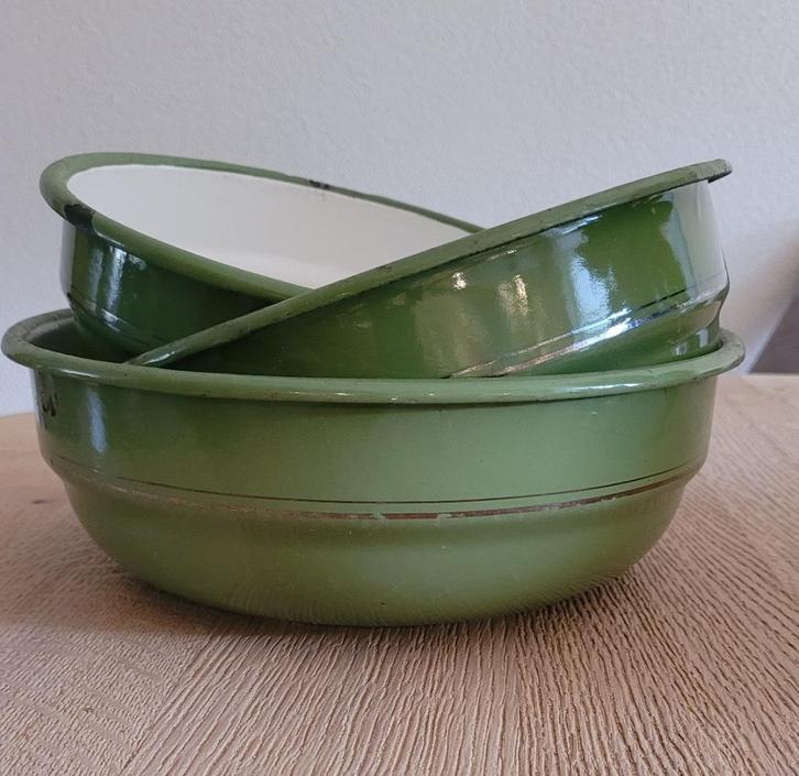 nest emaille schalen Vintage Brocante, Antiek en Kunst, Antiek | Emaille, Ophalen