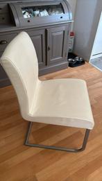 Te koop 6 wit leren eetkamer stoelen, Wit, Leer, Ophalen of Verzenden, Zo goed als nieuw