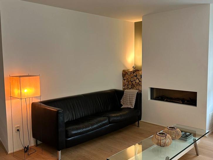 Touche 3 zitsbank Leder (2x), Huis en Inrichting, Banken | Bankstellen, Gebruikt, 200 tot 250 cm, 75 tot 100 cm, Leer, Metaal