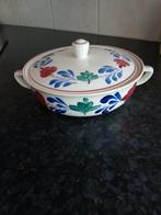 Boerenbont Dekschal Petrus Regout Maastricht 19e eeuw, Gebruikt, Ophalen of Verzenden, Schaal of Schalen, Aardewerk