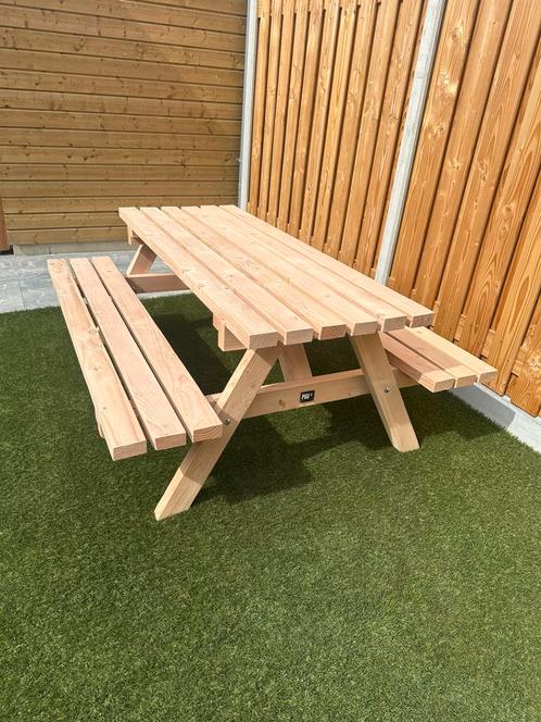 Picknicktafel douglas hout, Tuin en Terras, Picknicktafels, Nieuw, Rechthoekig, Hout, Ophalen of Verzenden