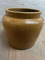 bloempot voor binnen oker geel aardewerk, Tuin en Terras, Bloempotten, Ophalen, Rond, Binnen, Zo goed als nieuw