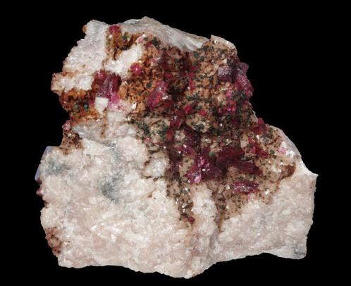 ZEER zeldzame WENDWILSONIET + COBALTAUSTINIET uit Marokko, Verzamelen, Mineralen en Fossielen, Mineraal, Ophalen of Verzenden