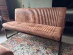Eetbank leder/suede 155cm, Industrieel, vintage, Minder dan 75 cm, 150 tot 200 cm, Driepersoons
