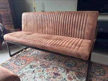 Eetbank leder/suede 155cm beschikbaar voor biedingen