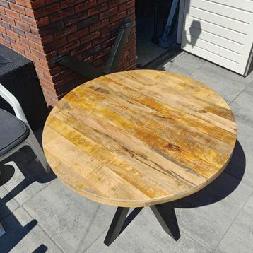 Ongebruikte eettafel van mangohout 100 cm #H beschikbaar voor biedingen