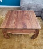 Teak salontafel opium 80x80 cm met praktische lade., Huis en Inrichting, 50 tot 100 cm, Vierkant, Zo goed als nieuw, Minder dan 50 cm