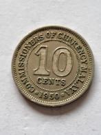 10 cent Malaya 1950, Postzegels en Munten, Munten | Azië, Zuidoost-Azië, Ophalen of Verzenden