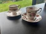 2 prachtige oude kopjes en schoteltjes Elizabethan / Queens, Ophalen