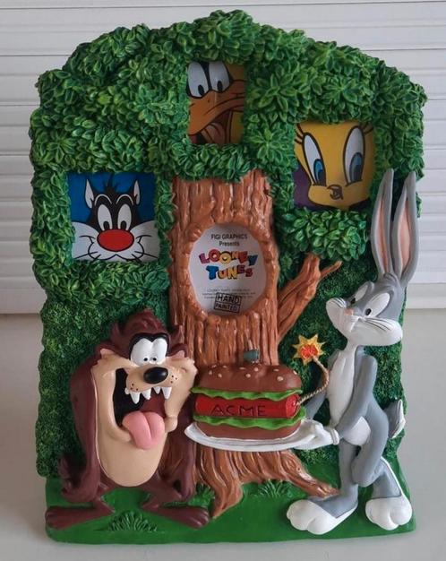 Looney Tunes 3D Fotolijst met Bugs Bunny en Tasmanian Devil, Verzamelen, Stripfiguren, Zo goed als nieuw, Beeldje of Figuurtje