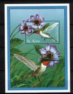 st kitts 2001 pf blok kolibrie's vogels bloemen birds flower, Ophalen of Verzenden, Dier of Natuur, Postfris