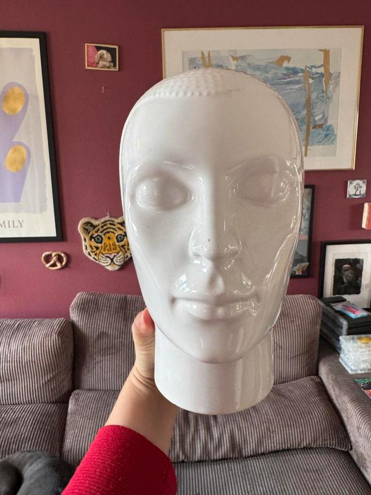 Keramieken Mannequin Hoofdvorm, Huis en Inrichting, Woonaccessoires | Overige, Zo goed als nieuw, Ophalen of Verzenden