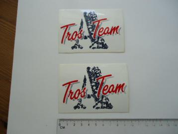 sticker oud TROS A TEAM tv cult televisie serie retro 2x beschikbaar voor biedingen
