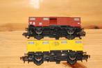 2 Fleischmann wagons, Gebruikt, Gelijkstroom, Fleischmann, Wagon