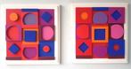 Victor Vasarely-GRANAT POSITIF & NEGATIF -Houtreliëf-1967, Ophalen of Verzenden