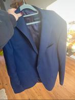 Blauwe heren blazer met schoudervulling, Ophalen of Verzenden, Zo goed als nieuw, Maat 52/54 (L), Blauw
